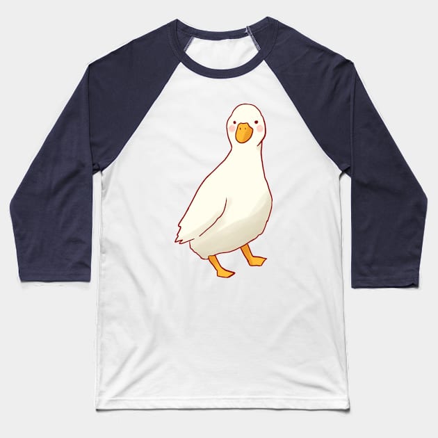 Funny Duck art Baseball T-Shirt by Mayarart